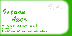 istvan auer business card